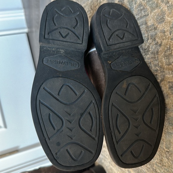 Old West Girls Square Toe Brown And Red Western Boots. Good Condition. - Picture 6 of 6